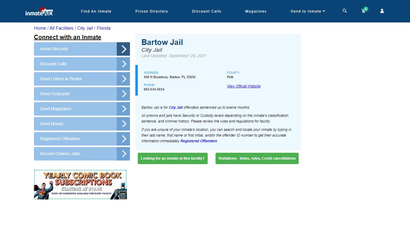 Bartow Jail | Inmate Locator